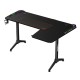 TWISTED MINDS WARRIOR L-SHAPED RIGHT-HAND ERGONOMIC RGB CARBON FIBER TEXTURE STEEL FRAMED GAMING DESK - BLACK