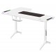 TWISTED MINDS WARRIOR L-SHAPED LEFT-HAND ERGONOMIC RGB CARBON FIBER TEXTURE STEEL FRAMED GAMING DESK - WHITE