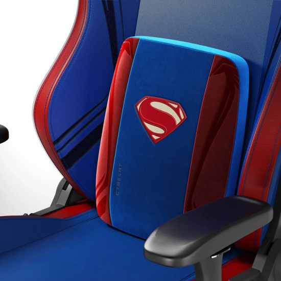 CYBEART APEX 2.0 ERGONOMIC AEROMAG MAGNETIC PILLOW WITH ENDURA NAPPA LEATHERETTE MULTI-TILT MECHANISM GAMING CHAIR - SUPERMAN LICENSED EDITION