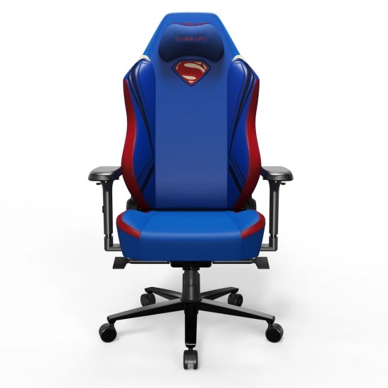 CYBEART APEX 2.0 ERGONOMIC AEROMAG MAGNETIC PILLOW WITH ENDURA NAPPA LEATHERETTE MULTI-TILT MECHANISM GAMING CHAIR - SUPERMAN LICENSED EDITION