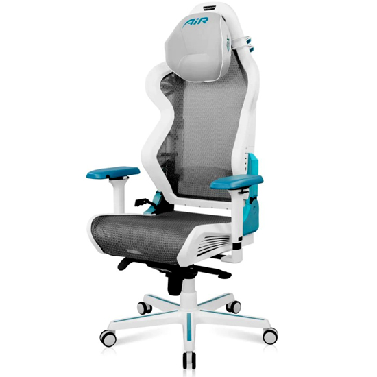 DXRACER AIR D7200 MESH GAMING CHAIR MODULAR OFFICE CHAIR - WHITE/CYAN