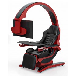 DXRACER-INGREM CODING POD 2.0 ZERO GRAVITY ALL-IN-ONE COMPUTER SEAT E-SPORTS GAME COCKPIT PRE ORDER- RED/BLACk