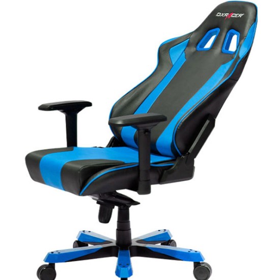 DXRACER KING SERIES MODULAR GAMING CHAIR EXTRA WIDE SEAT LARGE BACKRET - BLUE/BLACK