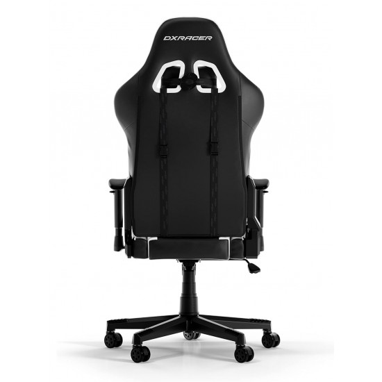 DXRACER PRINCE SERIES P132 1D ARMRESTS WITH SOFT SURFACE PVC LEATHER GAMING CHAIR - BLACK/ WHITE