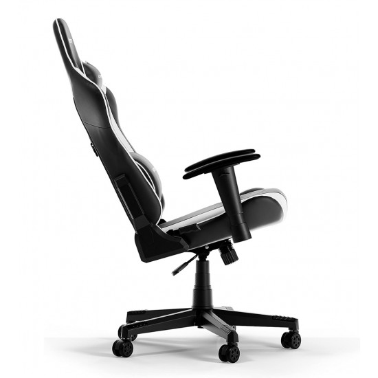 DXRACER PRINCE SERIES P132 1D ARMRESTS WITH SOFT SURFACE PVC LEATHER GAMING CHAIR - BLACK/ WHITE
