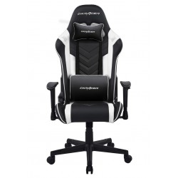 DXRACER PRINCE SERIES P132 1D ARMRESTS WITH SOFT SURFACE PVC LEATHER GAMING CHAIR - BLACK/ WHITE