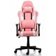 DXRACER PRINCE SERIES P132 1D ARMRESTS WITH SOFT SURFACE PVC LEATHER GAMING CHAIR - WHITE/PINK