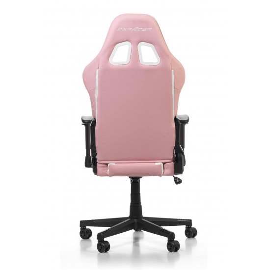 DXRACER PRINCE SERIES P132 1D ARMRESTS WITH SOFT SURFACE PVC LEATHER GAMING CHAIR - WHITE/PINK