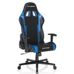 DXRACER P132 PRINCE SERIES PREMIUM PU-LEATHER 1D ARMRESTS CLASS 4 GAS PISTON 6CM PU-COATED CASTERS 150KG RECOMMENDED WEIGHT GAMING CHAIR - BLACK/BLUE