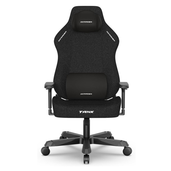 DXRACER TANK SERIES XXL ERGONOMIC WOVEN FABRIC WITH MAGNETIC PILLOW BIG & TALL UP TO 400 LBS CAPACITY GAMING CHAIR - BLACK
