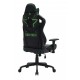 CALL OF DUTY (COD) GAMING CHAIR WITH ADJUSTABLE 2D ARMREST ROTATING HEAD AND METAL BASE - GREEN/BLACK