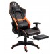 GAMEON GO-BC4D-BO GAMING CHAIR WITH ADJUSTABLE 2D ARMREST AND FOOT REST - ORANGE/BLACK