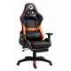 GAMEON GO-BC4D-BO GAMING CHAIR WITH ADJUSTABLE 2D ARMREST AND FOOT REST - ORANGE/BLACK