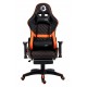 GAMEON GO-BC4D-BO GAMING CHAIR WITH ADJUSTABLE 2D ARMREST AND FOOT REST - ORANGE/BLACK