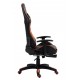 GAMEON GO-BC4D-BO GAMING CHAIR WITH ADJUSTABLE 2D ARMREST AND FOOT REST - ORANGE/BLACK