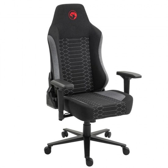MARVO CH-178 ERGONOMIC MEMORY FOAM LUMBARD & MAGNETIC HEAD PILLOW 150KG CAPACITY GAMING CHAIR - BLACK AND GRAY