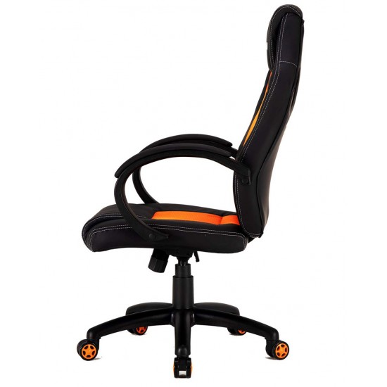 MEETION MT-CHR05 GAMING CHAIR WITH PU+PVC LEATHER SEAT SCRATCH RESISTANT AND BREATHABLE FABRIC - BLACK/ORANGE