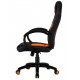 MEETION MT-CHR05 GAMING CHAIR WITH PU+PVC LEATHER SEAT SCRATCH RESISTANT AND BREATHABLE FABRIC - BLACK/ORANGE