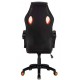 MEETION MT-CHR05 GAMING CHAIR WITH PU+PVC LEATHER SEAT SCRATCH RESISTANT AND BREATHABLE FABRIC - BLACK/ORANGE