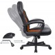 MEETION MT-CHR05 GAMING CHAIR WITH PU+PVC LEATHER SEAT SCRATCH RESISTANT AND BREATHABLE FABRIC - BLACK/ORANGE