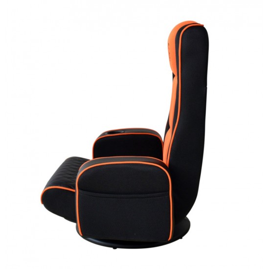 PORODO GAMING PREDATOR PRO GAMING SEAT WITH ARMREST AND CUPHOLDER 360 SWIVEL - BLACK/ORANGE