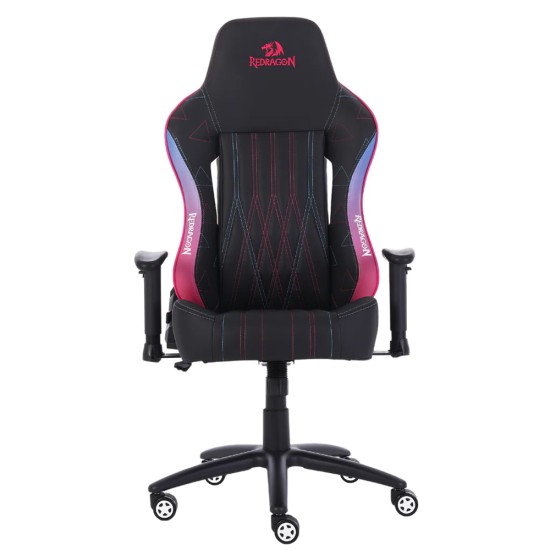REDRAGON BURNOUT ERGONOMIC PVC LEATHER RECLINING 2D ADJUSTABLE ARMREST HEAVY DUTY METAL BASED PU PADDED GAMING CHAIR – BLACK/PINK