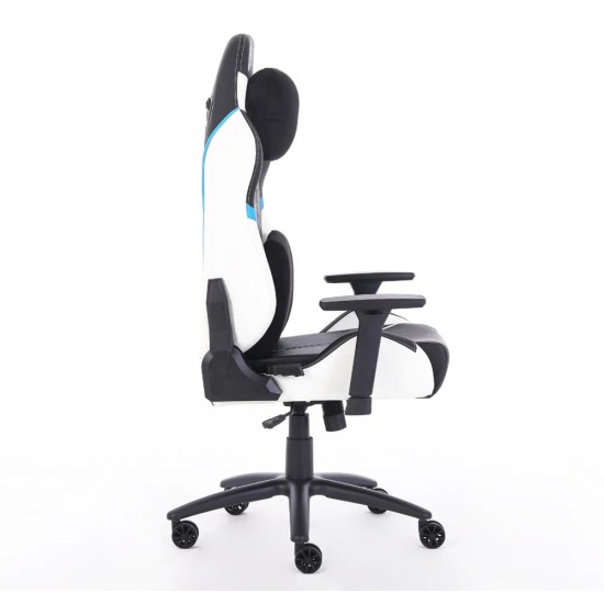 REDRAGON ASSASIN ERGONOMIC MOULD FOAM PVC LEATHER SOFT PADDED 3D ARMREST BUTTERFLY MECHANISIM HEAVY DUTY GAMING CHAIR – BLACK/WHITE