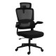 REDRAGON HELA ERGONOMIC HEIGHT AND TILT ADJUSTMENT MICROFIBER FLIP UP ARMREST RECLINING INTEGRATED LUMBAR AND HEAD SUPPORT OFFICE CHAIR – BLACK