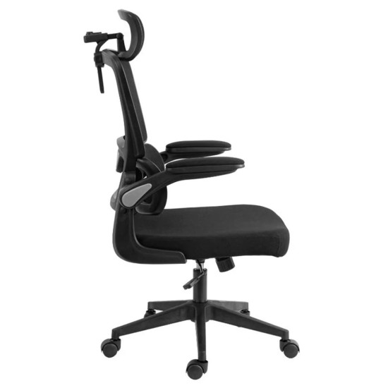 REDRAGON HELA ERGONOMIC HEIGHT AND TILT ADJUSTMENT MICROFIBER FLIP UP ARMREST RECLINING INTEGRATED LUMBAR AND HEAD SUPPORT OFFICE CHAIR – BLACK