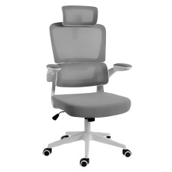 REDRAGON HELA ERGONOMIC HEIGHT AND TILT ADJUSTMENT MICROFIBER FLIP UP ARMREST RECLINING INTEGRATED LUMBAR AND HEAD SUPPORT OFFICE CHAIR – WHITE
