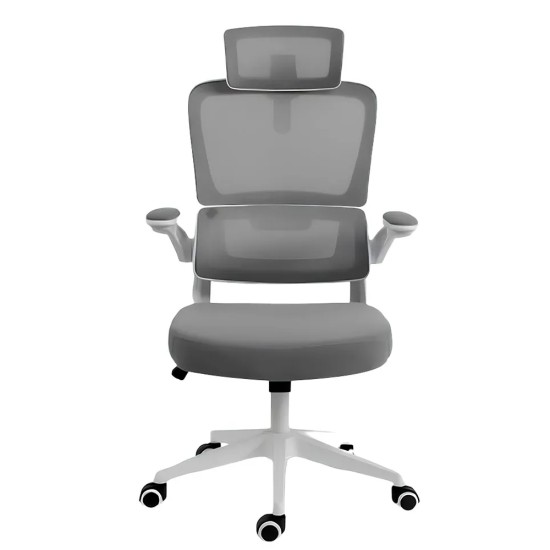 REDRAGON HELA ERGONOMIC HEIGHT AND TILT ADJUSTMENT MICROFIBER FLIP UP ARMREST RECLINING INTEGRATED LUMBAR AND HEAD SUPPORT OFFICE CHAIR – WHITE