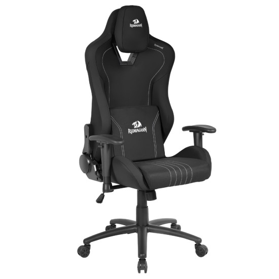 REDRAGON HETH ERGONOMIC MEMORY FOAM 2D RECLIBNE BREATHABLE FABRIC UP TO 130KG LUMBAR AND HEAD SUPPORT GAMING CHAIR – BLACK