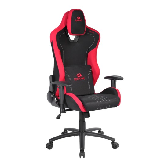 REDRAGON HETH ERGONOMIC MEMORY FOAM 2D RECLIBNE BREATHABLE FABRIC UP TO 130KG LUMBAR AND HEAD SUPPORT GAMING CHAIR – BLACK/RED