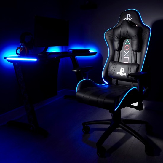 X ROCKER AMAROK OFFICIAL PLAYSTATION GAMING CHAIR WITH LED LIGHTING