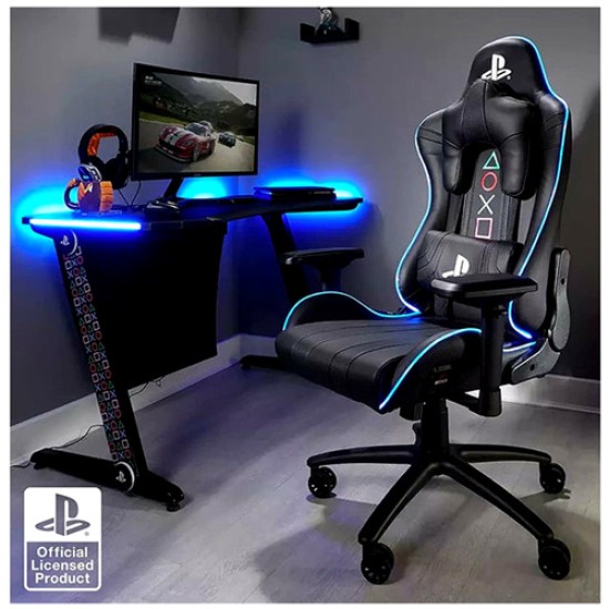 X ROCKER AMAROK OFFICIAL PLAYSTATION GAMING CHAIR WITH LED LIGHTING