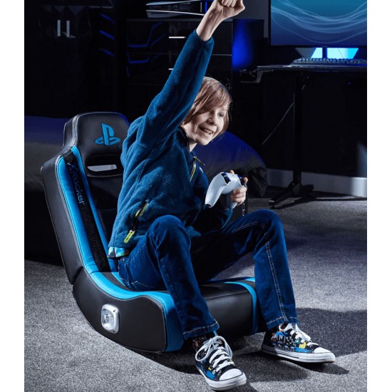 X-ROCKER SONY PLAYSTATION GEIST 2.0 FLOOR ROCKER GAMING CHAIR - BLACK/BLUE