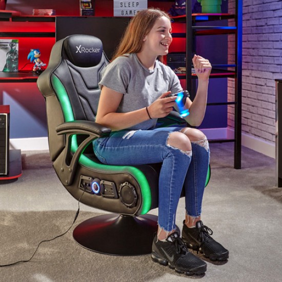 X-ROCKER MONSOON RGB 4.1 NEO MOTION LED WIRELESS & BLUETOOTH READY  GAMING CHAIR 