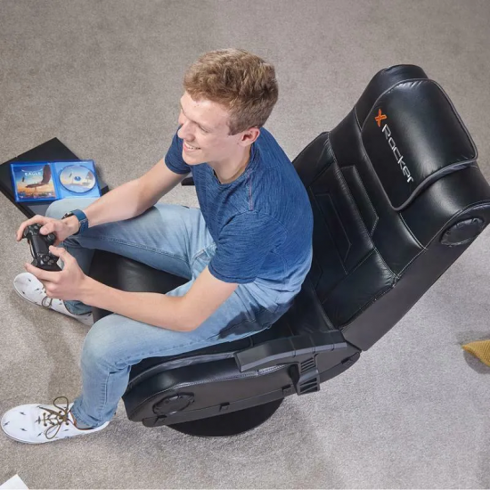 X-ROCKER X-PRO 4.1 PEDESTAL VIDEO GAMING CHAIR COMFY FOLDING GAME PLAYER WITH AUDIO WIRELESS SPEAKER