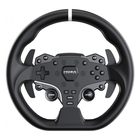 MOZA RACING R5 DIRECT DRIVE RACING BUNDLE FOR PC WITH 5.5NM DD WHEELBASE, ES LEATHER STEERING WHEEL, SR-P LITE PEDALS & TABLE CLAMP RACING SIMULATOR
