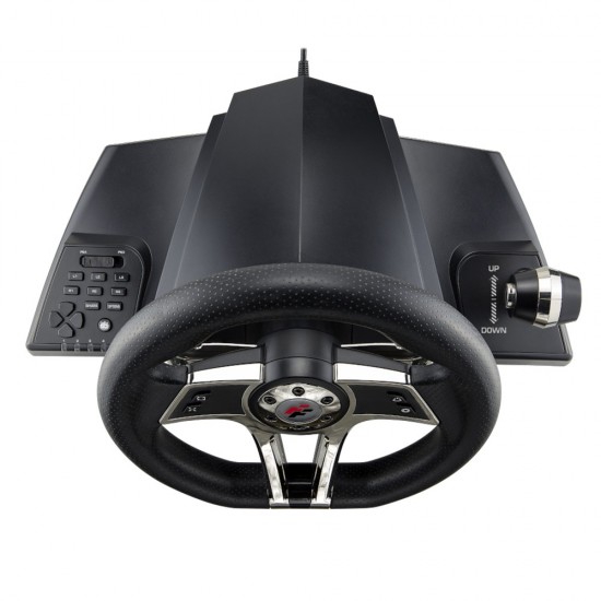 FLASHFIRE HURRICANE WHEEL WH-3103V-D WITH CLUTCH PEDALS FOR PC, PS3, PS4, XBOX 360, XBOX ONE, AND NINTENDO SWITCH GEARBOX GAMING STEERING WHEEL