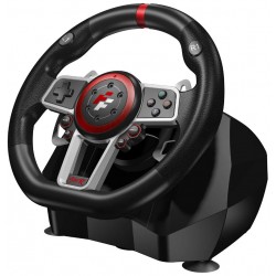 FLASHFIRE SUZUKA WHEEL 900R SET WITH CLUTCH PEDALS AND H-SHIFTER FOR PC, PS3, PS4, XBOX 360, XBOX ONE, AND NINTENDO SWITCH GEARBOX GAMING STEERING WHEEL