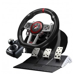 FLASHFIRE SUZUKA WHEEL 900R SET WITH CLUTCH PEDALS AND H-SHIFTER FOR PC, PS3, PS4, XBOX 360, XBOX ONE, AND NINTENDO SWITCH GEARBOX GAMING STEERING WHEEL