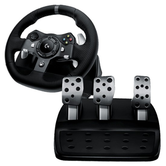 Logitech G920 Racing Wheel and Pedals For PC, Xbox X with Logitech Shifter
