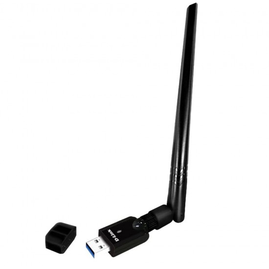D-LINK DWA-172 AC600 DUAL BAND – 2.4/5GHZ, EXTERNAL ANTENNA, MU-MIMO, LONG-RANGE COVERAGE, SECURE & FAST WIRELESS CONNECTIVITY USB ADAPTER