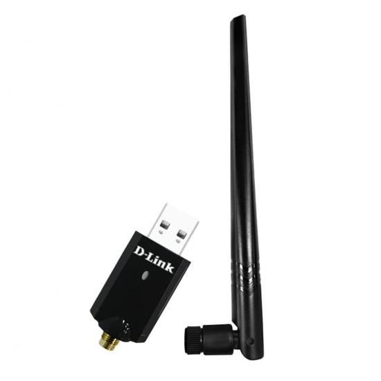 D-LINK DWA-172 AC600 DUAL BAND – 2.4/5GHZ, EXTERNAL ANTENNA, MU-MIMO, LONG-RANGE COVERAGE, SECURE & FAST WIRELESS CONNECTIVITY USB ADAPTER