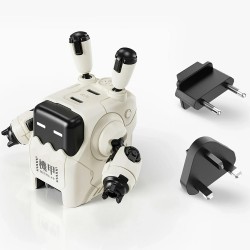 GRAVASTAR 35W GAN DELTA35 BLOCK 2 PORT COMPACT WITH FOLDABLE PLUG DUAL USB C WALL CHARGER FOR IPHONE 15 14 13 12 SERIES GALAXY IPAD AND MORE ROBOT FAST CHARGER – DAWN WHITE