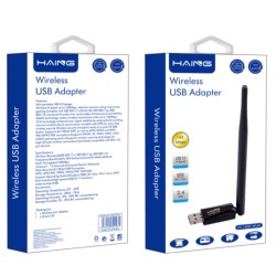 HAING HI-1600-WUA 150MBPS N150 HIGH-POWER MIMO TECHNOLOGY 2.0 MINI USB WIRELESS ROAMING NETWORK ADAPTER - BLACK