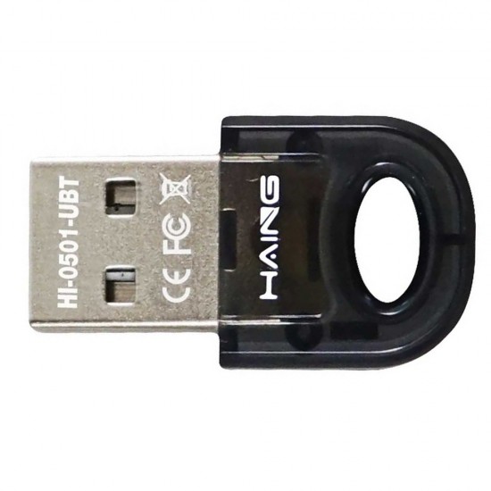 HAING HI-0501-UBT BLUETOOTH 5.0 – 40M RANGE, 2X SPEED, 7 DEVICE PAIRING, LOW ENERGY CONNECTION, FAST & SECURE USB ADAPTER FOR WINDOWS