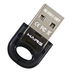 HAING HI-0501-UBT BLUETOOTH 5.0 – 40M RANGE, 2X SPEED, 7 DEVICE PAIRING, LOW ENERGY CONNECTION, FAST & SECURE USB ADAPTER FOR WINDOWS