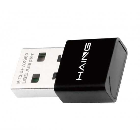 HAING BT5.3 AX900 DUAL BAND WIFI – DRIVER-FREE, PLUG & PLAY, AP MODE, 2.4/5.8GHZ, STRONG SIGNAL CONNECTIVITY WIRELESS USB ADAPTER WITH BLUETOOTH